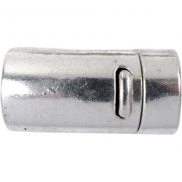 Magnetic Clasp, antique silver, D 26 mm, hole size 10 mm, 1 pc [HOB-60146]