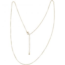 Chain, gold-plated, L: 80 cm, D 1 mm, 1 pc [HOB-60159]