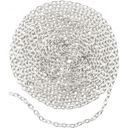 Chain, silver-plated, W: 2 mm, 2 m/ 1 pc [HOB-602300]