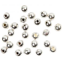 Memory Wire End Caps, silver-plated, D 3 mm, hole size 1 mm, 20 pc/ 1 pack [HOB-60280]