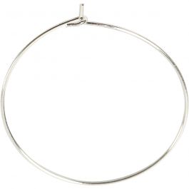 Beading Hoops, silver-plated, D 30 mm, 6 pc/ 1 pack [HOB-60329]