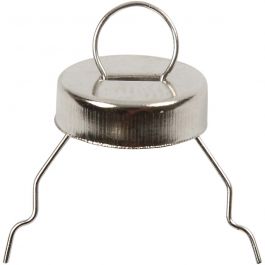 Hanging Ornaments, silver, D 13 mm, hole size 5 mm, 25 pc/ 1 pack [HOB-60360]