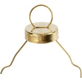 Hanging Ornaments, gold, D 13 mm, hole size 5 mm, 25 pc/ 1 pack [HOB-60361]