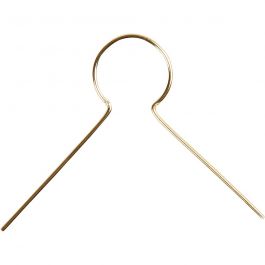 Hanging Ornaments, gold-plated, L: 22 mm, 50 pc/ 1 pack [HOB-603650]