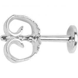 Stud Earrings, sterling silver, L: 13 mm, 10 pc/ 1 pack [HOB-60842]