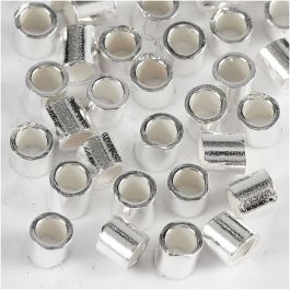 Crimp Beads, sterling silver, D 2 mm, 50 pc/ 1 pack [HOB-60879]