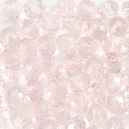 Glass Beads, light rose, D 4 mm, hole size 1 mm, 45 pc/ 1 pack [HOB-60992]