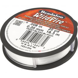 Jewellery wire, white, thickness 0,2 mm, 18,3 m/ 1 roll [HOB-61014]