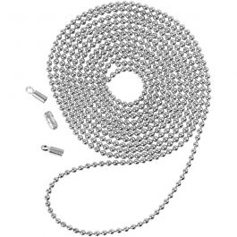 Bead Chain, silver-plated, D 1,5 mm, 1 m/ 1 pack [HOB-61243]