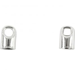 End Caps, silver-plated, L: 7 mm, D 4,5 mm, 8 pc/ 1 pack [HOB-613040]