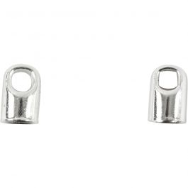 End Caps, silver-plated, L: 7 mm, D 4,5 mm, 50 pc/ 1 pack [HOB-61304]