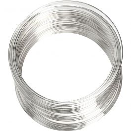 Memory Wire, silver-plated, D 6 cm, thickness 0,8 mm, 1 pc [HOB-61503]