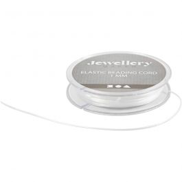 Elastic Beading Cord, flat, thickness 1 mm, 10 m/ 1 roll [HOB-615340]
