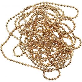 Bead Chain, gold-plated, D 1,5 mm, 150 cm/ 1 roll [HOB-61537]