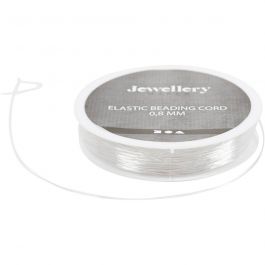 Elastic Beading Cord, round, thickness 0,8 mm, 10 m/ 1 roll [HOB-615420]