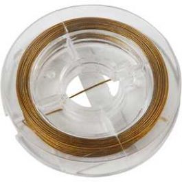 Beading Wire, gold, thickness 0,38 mm, 10 m/ 1 roll [HOB-61585]