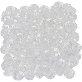 Faceted Beads, crystal, size 5x6 mm, hole size 1 mm, 100 pc/ 1 pack [HOB-61672]