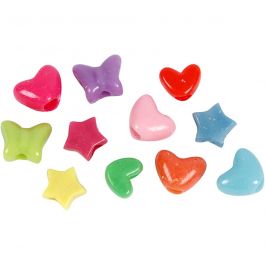 Novelty Shape Beads, 65 g, D 10 mm, hole size 3,5 mm, 125 ml/ 1 pack [HOB-617740]