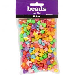 Novelty Shape Beads, 65 g, D 10 mm, hole size 3,5 mm, 125 ml/ 1 pack [HOB-617740]