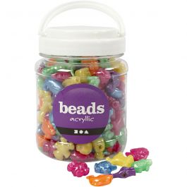 Novelty Shape Beads, mother of pearl colours, size 25 mm, hole size 4 mm, 700 ml/ 1 tub [HOB-61823]