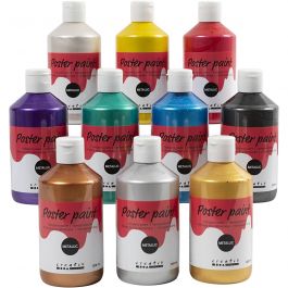 PRIMO metallic paint, assorted colours, 10x300 ml/ 1 pack [HOB-629890]
