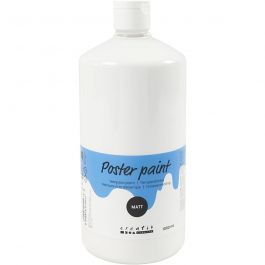 PRIMO school paint, white, matt, 1000 ml/ 1 bottle [HOB-642101]