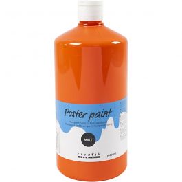 PRIMO school paint, orange, matt, 1000 ml/ 1 bottle [HOB-642124]