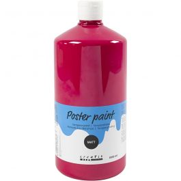 PRIMO school paint, primary red, matt, 1000 ml/ 1 bottle [HOB-642135]