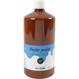 PRIMO school paint, brown, matt, 1000 ml/ 1 bottle [HOB-642174]