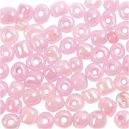Rocaille Seed Beads, rose, D 4 mm, size 6/0 , 25 g/ 1 pack [HOB-682581]