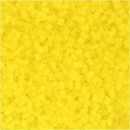 Rocaille Seed Beads 2-cut, transparent yellow, D 1,7 mm, size 15/0 , hole size 0,5 mm, 25 g/ 1 pack [HOB-687780]