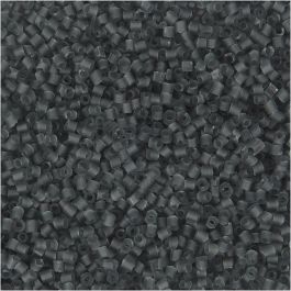 Rocaille Seed Beads 2-cut, transparent grey, D 1,7 mm, size 15/0 , hole size 0,5 mm, 25 g/ 1 pack [HOB-687800]