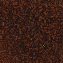 Rocaille Seed Beads 2-cut, brown, D 1,7 mm, size 15/0 , hole size 0,5 mm, 25 g/ 1 pack [HOB-687810]