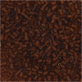 Rocaille Seed Beads 2-cut, brown, D 1,7 mm, size 15/0 , hole size 0,5 mm, 500 g/ 1 bag [HOB-68781]