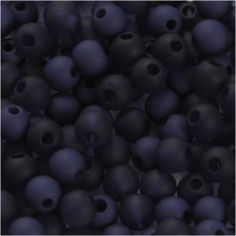 Plastic Beads, blue, D 6 mm, hole size 2 mm, 40 g/ 1 pack [HOB-69593]