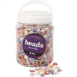 Pastel Mix, 500 g, size 9-12 mm, hole size 1,2 mm, 700 ml/ 1 tub [HOB-69980]