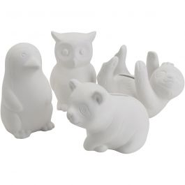 Animal Saving Banks, Animals, size 8,5-11 cm, 4x6 pc/ 1 pack [HOB-744445]