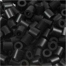 Fuse Beads, black (32220), size 5x5 mm, hole size 2,5 mm, medium, 1100 pc/ 1 pack [HOB-751010]