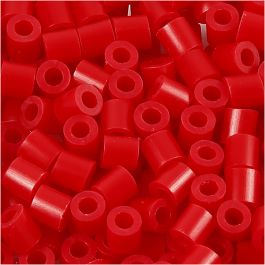 Fuse Beads, red (32231), size 5x5 mm, hole size 2,5 mm, medium, 1100 pc/ 1 pack [HOB-751310]