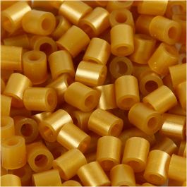 Fuse Beads, gold (32263), size 5x5 mm, hole size 2,5 mm, medium, 1100 pc/ 1 pack [HOB-751330]