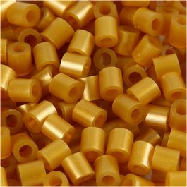 Fuse Beads, gold (32263), size 5x5 mm, hole size 2,5 mm, medium, 6000 pc/ 1 pack [HOB-751331]