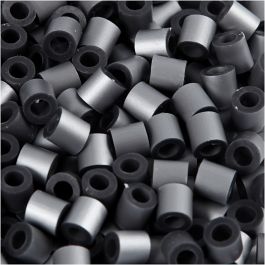 Fuse Beads, silver (32262), size 5x5 mm, hole size 2,5 mm, medium, 1100 pc/ 1 pack [HOB-751340]