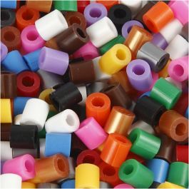 Fuse Beads with a Split, standard colours, size 5x5 mm, hole size 2,5 mm, medium, 6000 asstd./ 1 pack [HOB-75135]