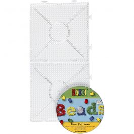 Peg Board, clear, large square, size 15x15 cm, 2 pc/ 1 pack [HOB-75309]