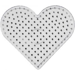 Peg Board, clear, heart, JUMBO, 1 pc [HOB-753250]