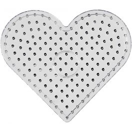 Peg Board, clear, heart, JUMBO, 5 pc/ 1 pack [HOB-75325]