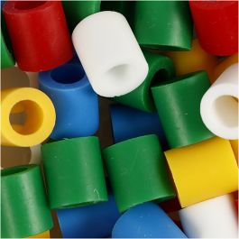 Fuse Beads, standard colours, size 10x10 mm, hole size 5,5 mm, JUMBO, 2450 asstd./ 1 pack [HOB-753513]