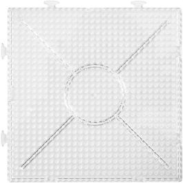 Peg Board, clear, large square, size 15x15 cm, 2 pc/ 1 pack [HOB-75532]