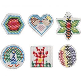 Peg Board, oval, heart, hexagon, circle, square and star., size 7x7,5-10,5x9,5 cm, 6 pc/ 1 pack [HOB-75596]
