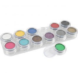 Water-based Face Paint Palette, assorted colours, 12x2,5 ml/ 1 pc [HOB-77002]